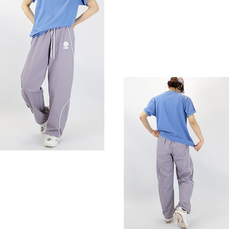 LA BODY ICONIC パラシュートパンツ ドロストパンツ ナイロンパンツ