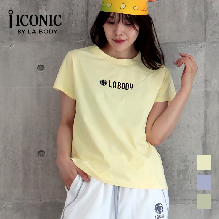 LA BODY ICONIC アイコニック Tシャツ 半袖 吸水速乾 ロゴ 吸汗速乾
