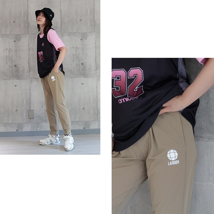 LA BODY ICONIC アイコニック パンツ ジョガー パンツ ナイロンタフタ