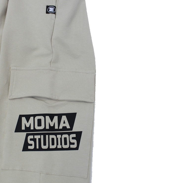 MOMA STUDIOS モマ スタジオ ロゴ ポケット スウェットパンツ BLACK 