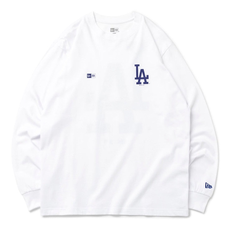 NEW ERA ニューエラ レギュラーフィット コットン ロングスリーブ Tシャツ MLB Apparel ロサンゼルス・ドジャース WHITE  Sサイズ Mサイズ すべての商品 フィットネスウェアのセレクトショップ LA BODY