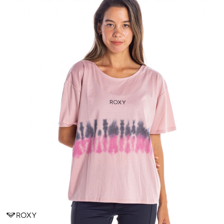 Roxy ロキシー Tシャツ Uvカット 背中開き ライン染め ロゴ Look Back レディース トップス Pink Mサイズ 再入荷商品 8 10日時更新 完売分再入荷 フィットネスウェアのセレクトショップ La Body