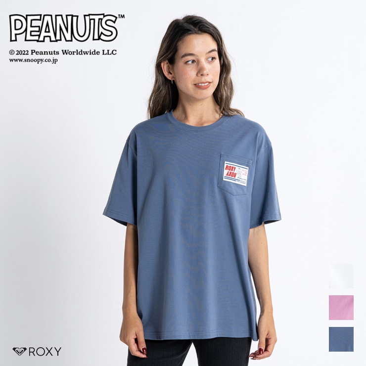 ROXY ロキシー PEANUTS コラボ GOOD WAVE アイコン Tシャツ NAVY PINK WHITE Mサイズ Lサイズ  すべての商品 フィットネスウェアのセレクトショップ LA BODY