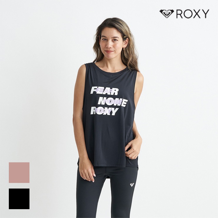 ROXY ロキシー FEAR NONE タンクトップ S.PINK BLACK Mサイズ-フィットネスウェアのセレクトショップ LA BODY