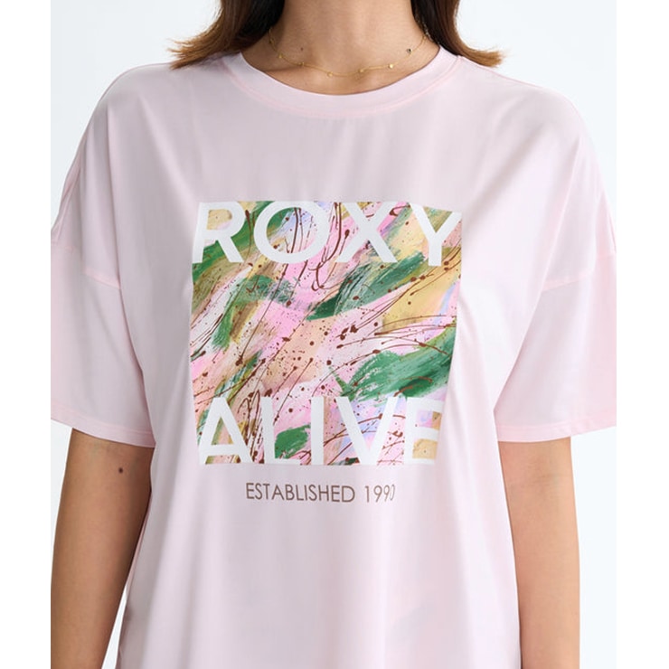 ROXY ロキシー Tシャツ ユニセックス 半袖 速乾 UV ロゴ エクササイズ