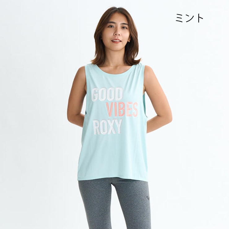ROXY ロキシー タンクトップ ユニセックス 速乾 ロゴ UV エクササイズ