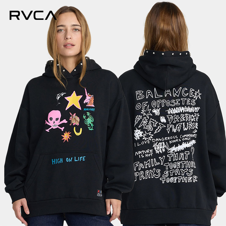 RVCA 正規品 ルーカ フーディ パーカー オーバーサイズ グラフィック
