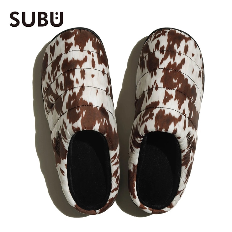 SUBU スブ 正規品 サンダル 牛柄 外履き 室内履き スリッパ 冬用