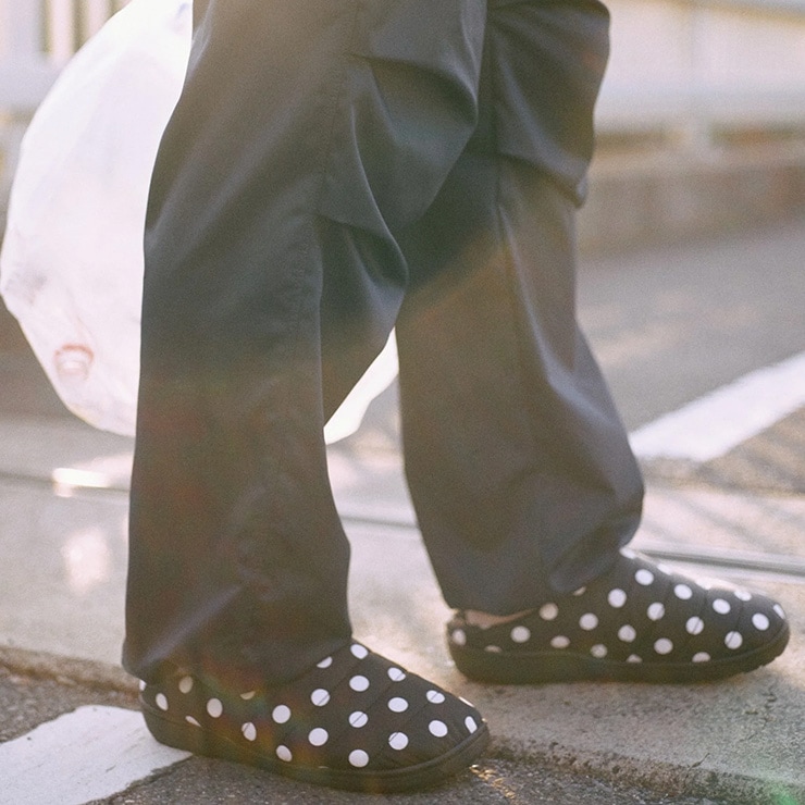 SUBU スブ 正規品 サンダル 水玉 外履き 室内履き スリッパ 冬用