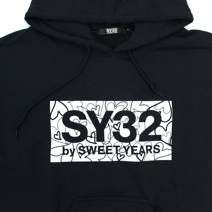 美品 SY32by sweet years ボックスロゴ ビッグサイズパーカー