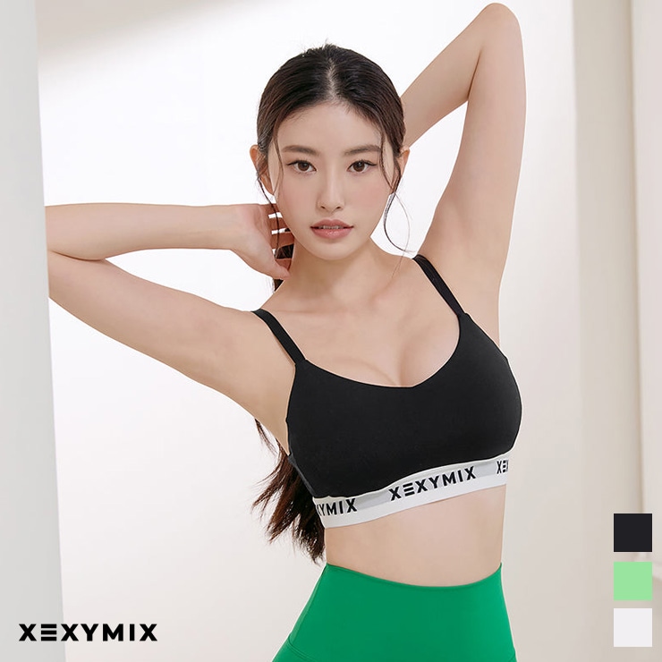 XEXYMIX ゼクシィミックス ブラトップ ロゴ入り BLACK FRESH GREEN IVORY Sサイズ Mサイズ Lサイズ すべての商品  フィットネスウェアのセレクトショップ LA BODY