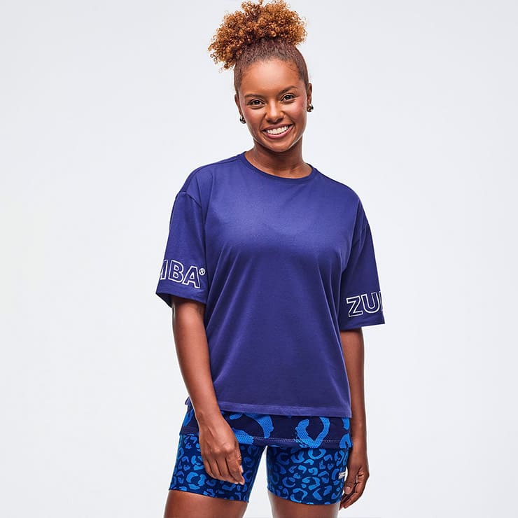 Zumba 日本未販売 白 Tシャツ 青 バックプリント ズンバウェア 新作 Zumba 日本未販売 白 Tシャツ 青 バックプリント ズンバウェア 新作