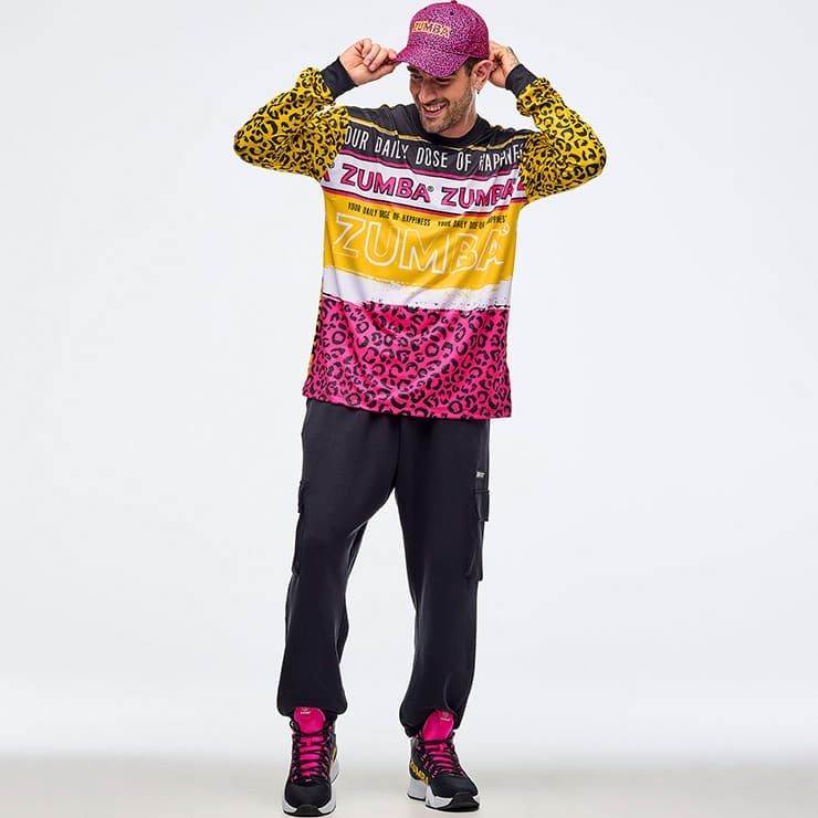 新作　ZUMBA ウェア　豹柄　S 正規品 ZUMBA ズンバ 正規品 ユニセックス トップス Tシャツ 長袖