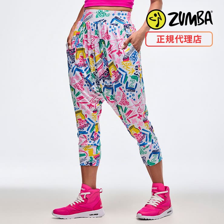 ZUMBA ズンバ 正規品 レディース パンツ クロップ 総柄