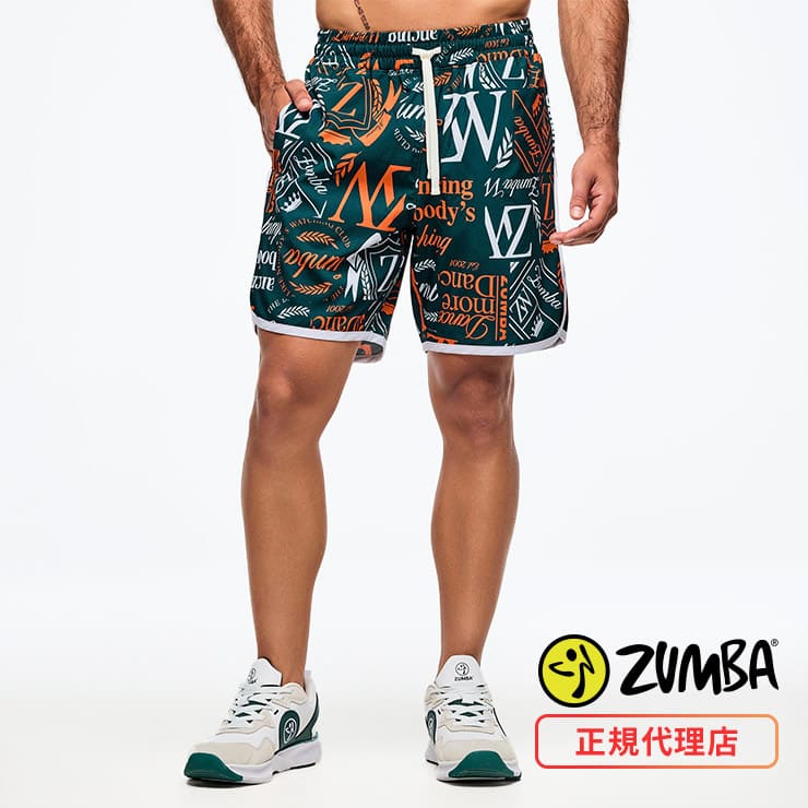 ZUMBA ズンバ 正規品 ウェア パンツ メンズ ショートパンツ ロゴ