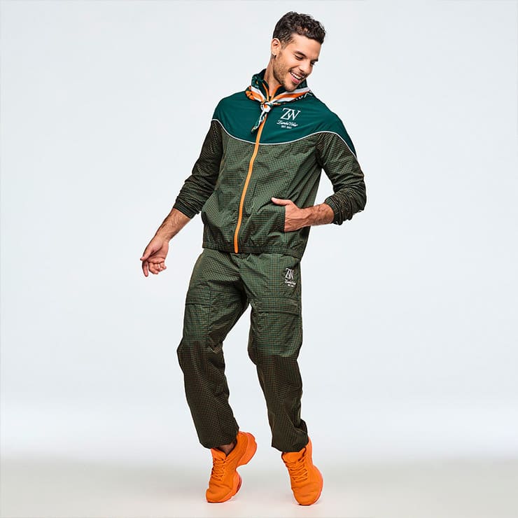 ZUMBA レッド カーゴパンツS カーゴパンツ ドロスト付き パラシュートパンツ[品番