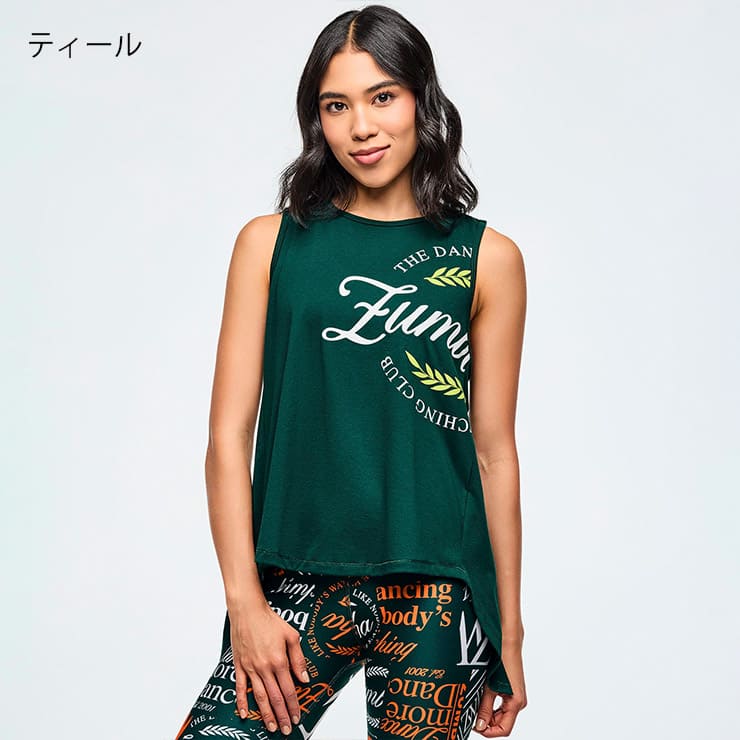 ZUMBA ズンバ 正規品 トップス レディース タンクトップ ロゴ 背中
