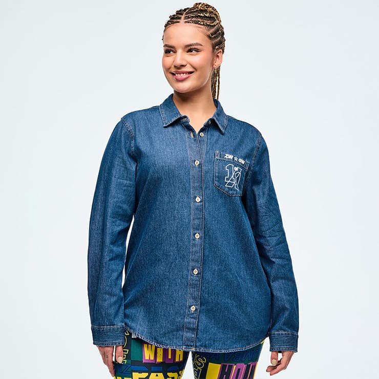 ZUMBA ズンバ 正規品 ウェア レディース シャツ デニムシャツ