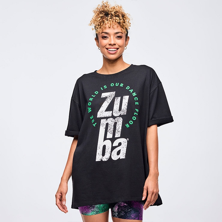 ZUMBA ズンバ 正規品 ウェア Tシャツ 半袖 メンズ トップス 丸首 ロゴ