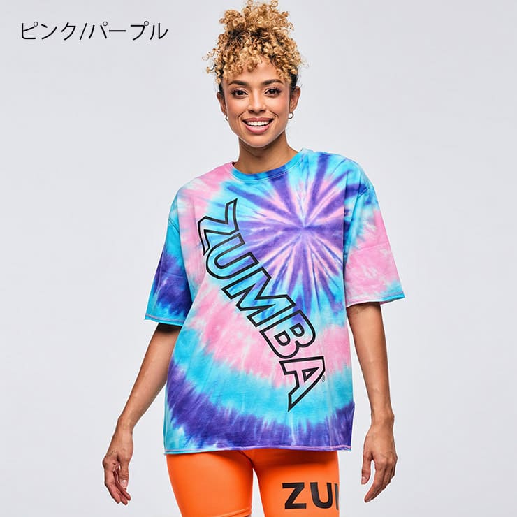 ZUMBA タイダイ Tシャツ 新品　L リピート割適用中 新作 新品タグ付き Tシャツ 半袖 ウェア ズンバ