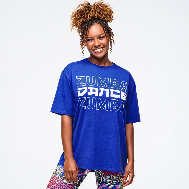 【新品・正規品】ZUMBA ズンバ ウェア Tシャツ デニムブルー 3枚セット 新品・正規品】ZUMBA ズンバ ウェア Tシャツ デニムブルー 3枚セット