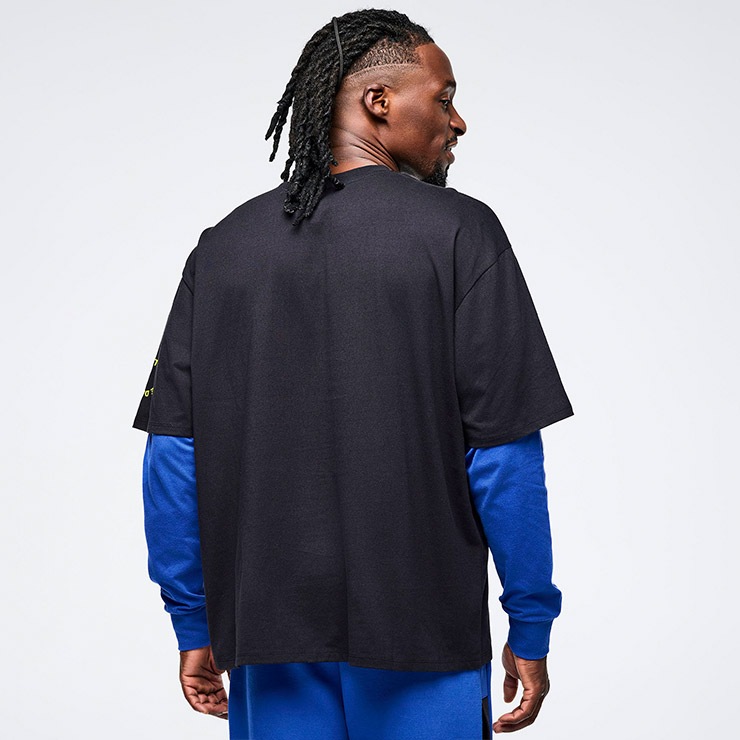 ZUMBA ズンバ 正規品 ウェア メンズ トップス 長袖 重ね着風 アジアン