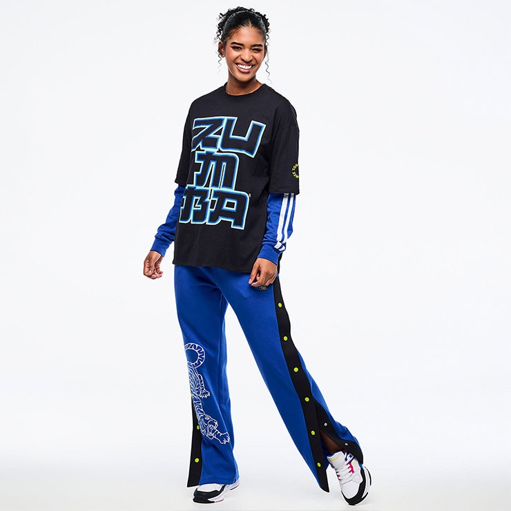 ZUMBA ズンバ 正規品 ウェア メンズ トップス 長袖 重ね着風 アジアン