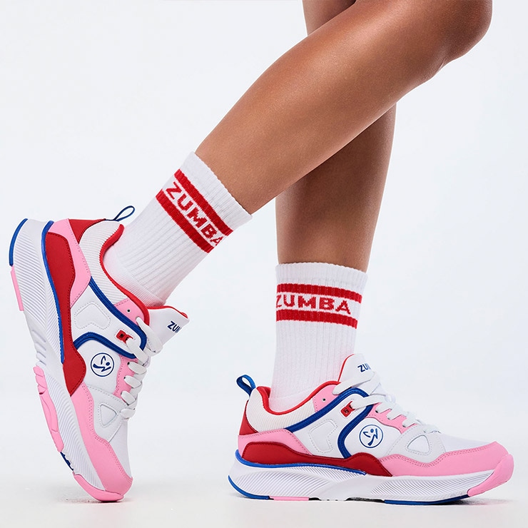 ZUMBA ズンバ 正規品 ウェア ソックス 靴下 ライン ロゴ ハーフクルー