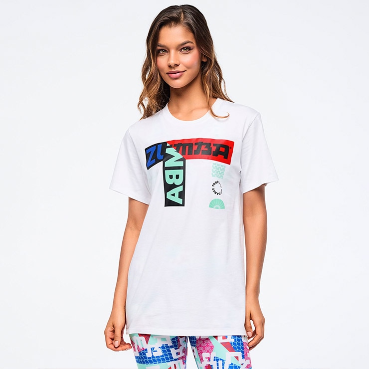 新品　正規品　ズンバ　 S Ｔシャツ ZUMBA ズンバ 正規品 ウェア ユニセックス Tシャツ 白T ロゴ