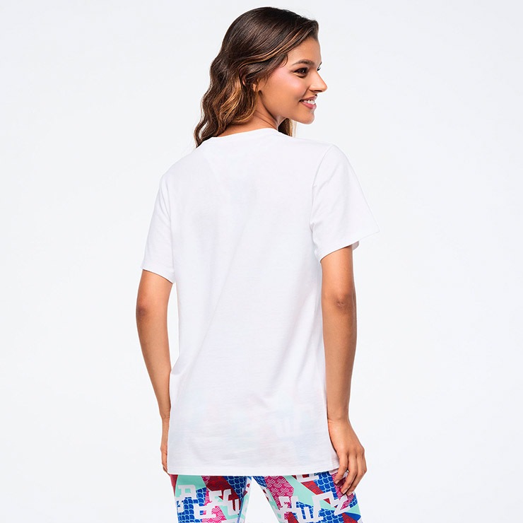 ZUMBA ズンバ 正規品 ウェア ユニセックス Tシャツ 白T ロゴ