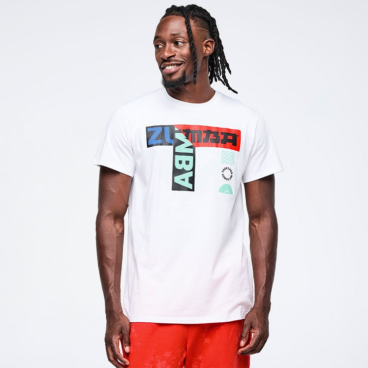 ズンバ新作フリーサイズTシャツ ZUMBA ズンバ 正規品 ウェア ユニセックス Tシャツ 白T ロゴ
