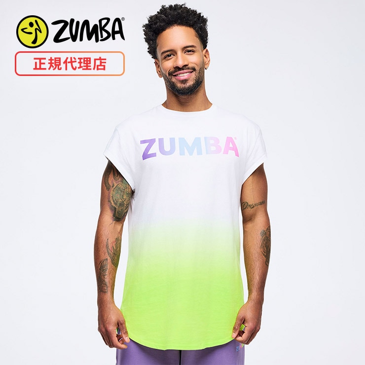 ZUMBA ズンバ 正規品 ウェア メンズ Tシャツ 半袖 グラデーション 綿 ZUMBA ズンバ 正規品 ウェア メンズ Tシャツ 半袖 グラデーション 綿