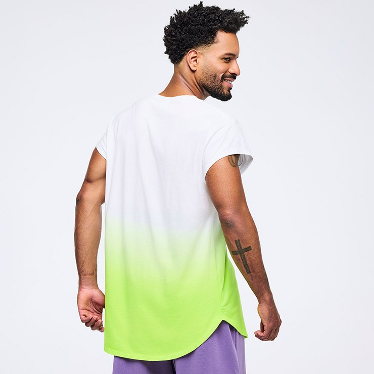 新作　ZUMBA グラデーション Tシャツ 正規品 ZUMBA ズンバ 正規品 ウェア メンズ Tシャツ 半袖 グラデーション 綿