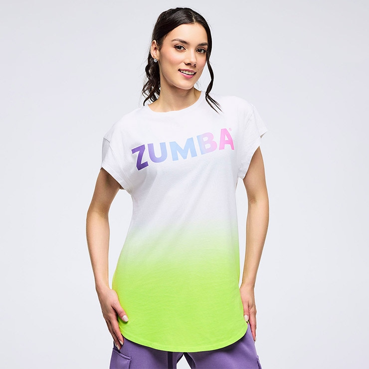 ZUMBA ズンバ 正規品 ウェア メンズ Tシャツ 半袖 グラデーション 綿