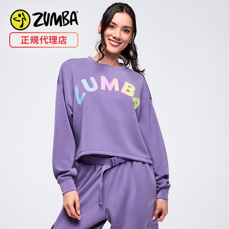 zumba たいだい ネオン ピンク 水色 紫 完売 ズンバウェア ZUMBA ズンバ 正規品 ウェア レディース トップス 長袖 クロップ丈