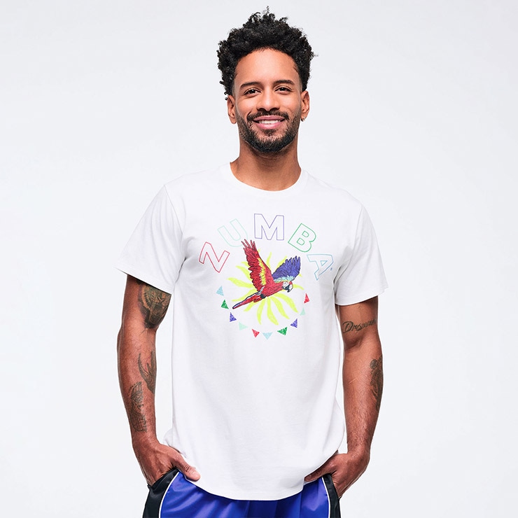 ZUMBA ズンバ 正規品 ウェア ユニセックス Tシャツ 半袖 鳥