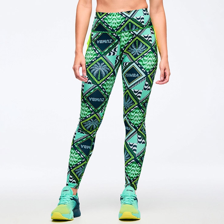 ズンバ　ZUMBA Libreハイウエストレースアップレギンス ZUMBA ズンバ 正規品 ウェア レディース レギンス フリル ハイウエスト