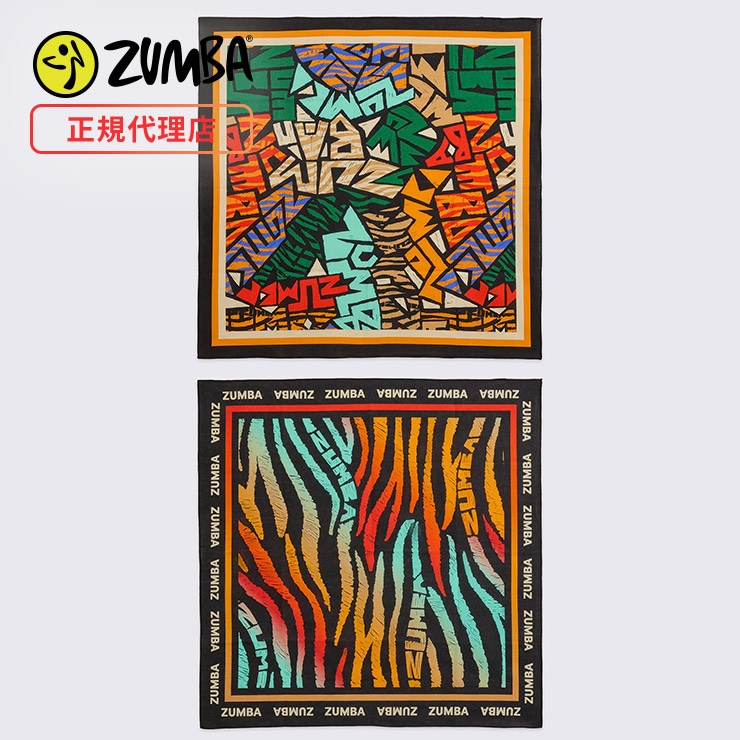 ZUMBA ズンバ 正規品 ウェア バンダナ 2枚組 ゼブラ柄 グラフィック