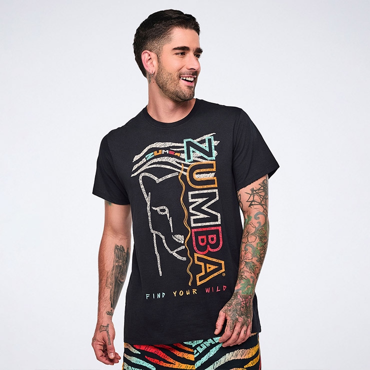 ZUMBA ズンバ 正規品 ウェア ユニセックス Tシャツ 半袖 チーター