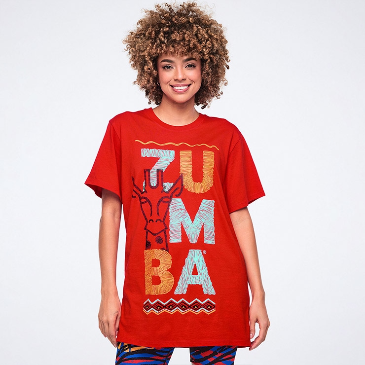 ZUMBA ズンバ 正規品 ウェア ユニセックス Tシャツ 半袖 キリン ロゴ