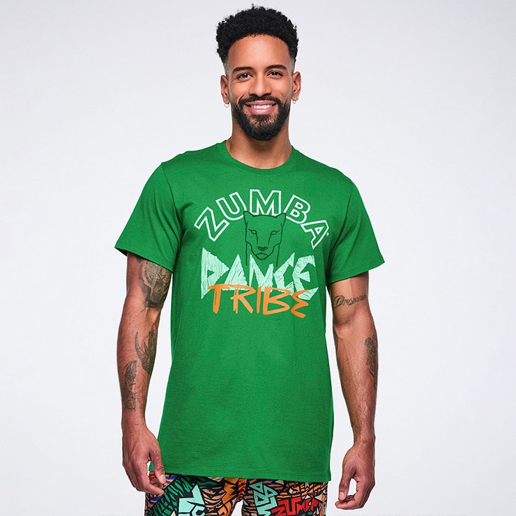 ZUMBA ズンバ 正規品 ウェア ユニセックス Tシャツ 半袖 チーター ロゴ