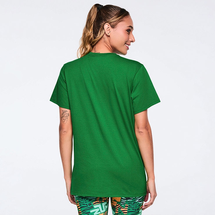 ZUMBA ズンバ 正規品 ウェア ユニセックス Tシャツ 半袖 チーター ロゴ