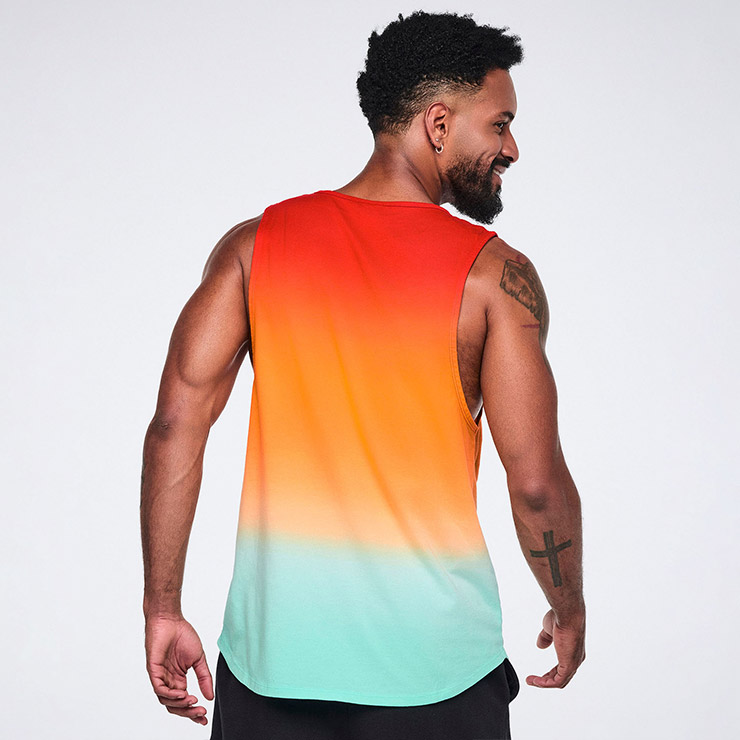 ZUMBA タンクトップ M グラデーション ZUMBA ズンバ 正規品 ウェア ユニセックス タンクトップ ノースリーブ