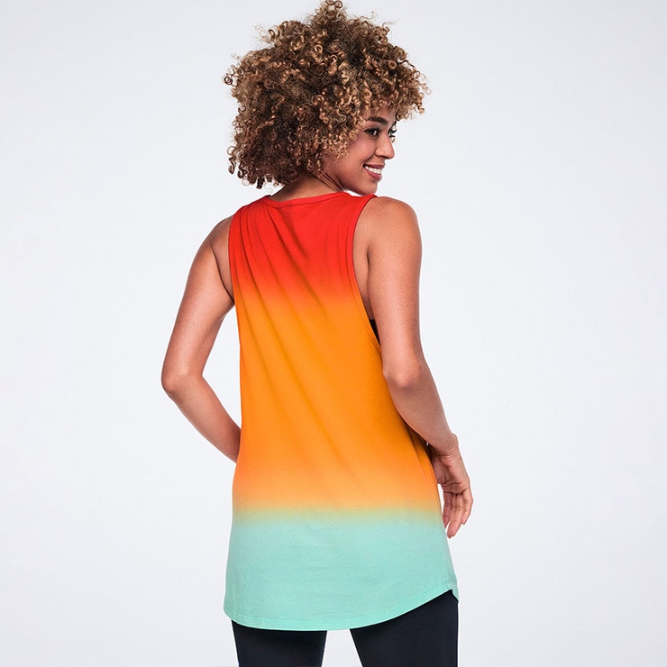ZUMBA タンクトップ M グラデーション ZUMBA ズンバ 正規品 ウェア ユニセックス タンクトップ ノースリーブ