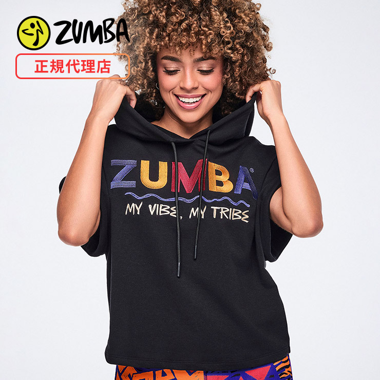 ZUMBA ズンバ 正規品 ウェア レディース フーディー 半袖 ロゴ