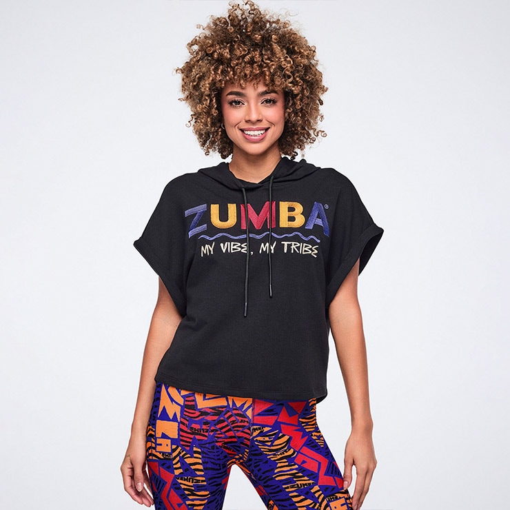 ZUMBA ズンバ 正規品 ウェア レディース フーディー 半袖 ロゴ