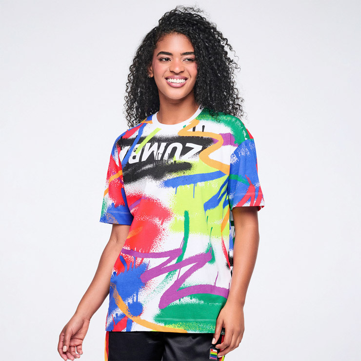 ZUMBA ズンバ 正規品 ウェア ユニセックス Tシャツ 半袖 グラフィック