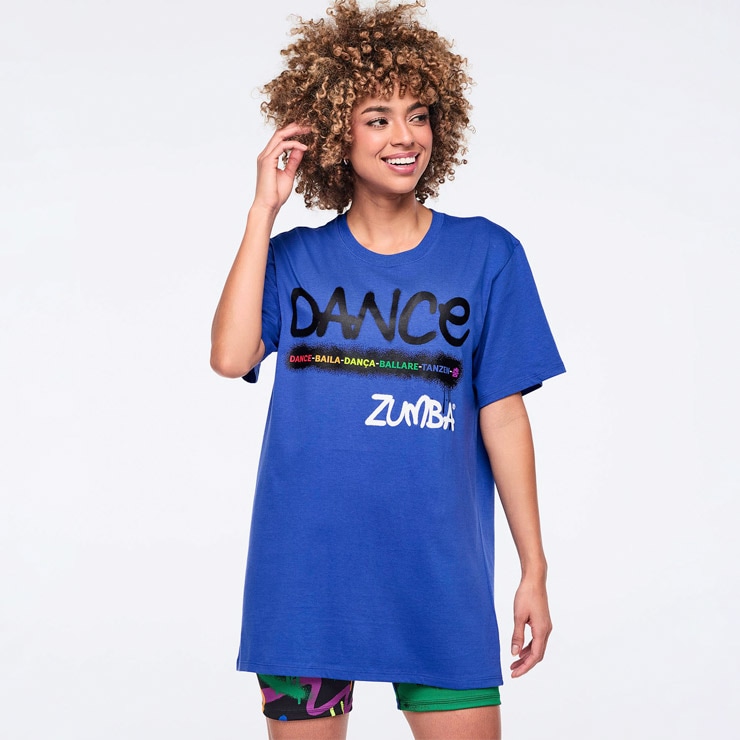 ZUMBA Pride Unisex Crew Neck Tee �֥롼,����� T�����,��ǥ���������,�ե���ȥ�������,DANCE����