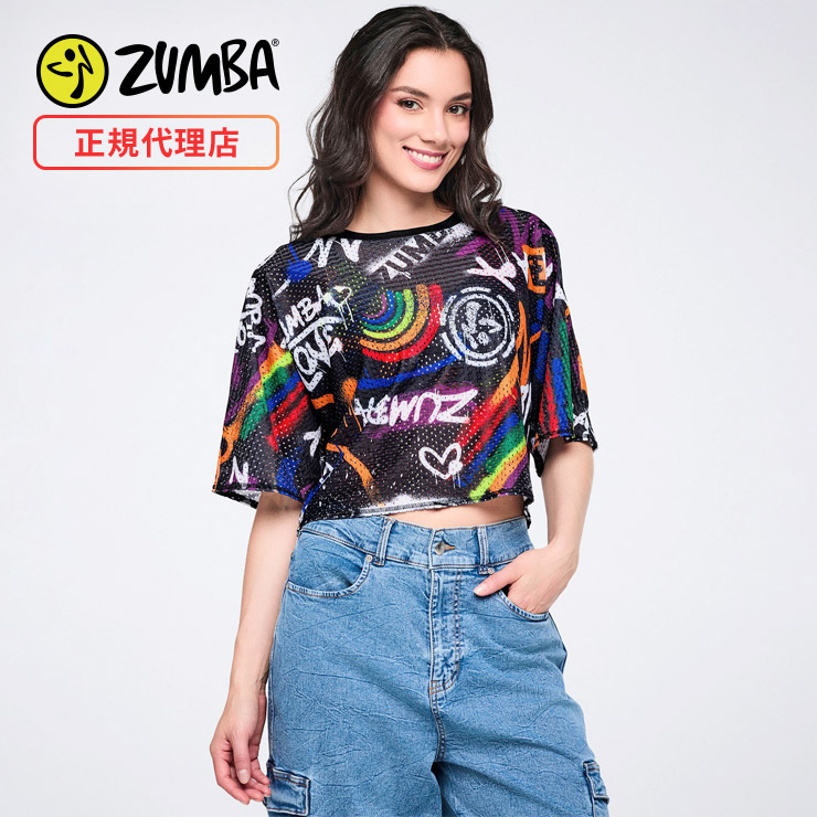 ZUMBA ズンバ 正規品 ウェア レディース Tシャツ 半袖 メッシュ