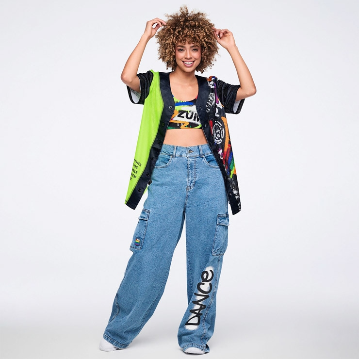 ZUMBA ズンバ 正規品 ウェア レディース ベースボールシャツ メッシュ